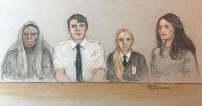 Court sketches show Constance Marten and Mark Gordon in the dock accused of killing baby girl