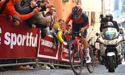 Tom Pidcock produces spectacular long-range triumph in Strade Bianche