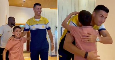 Cristiano Ronaldo hugs boy, 10, whose dad died in Turkey-Syria earthquake in moving clip