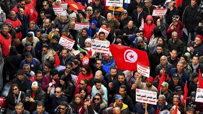 ‘Down with the police state,’ chant thousands of protesters in Tunisia