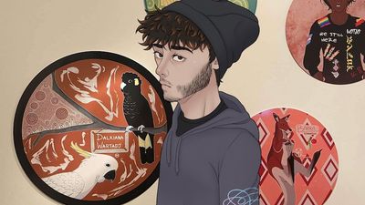 Indigenous artist Yama Harradine takes inspiration from manga, anime to bringing Wimmera scenes to life