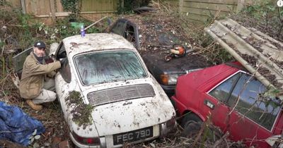 A man kept valuable classic cars buried under undergrowth in gardens
