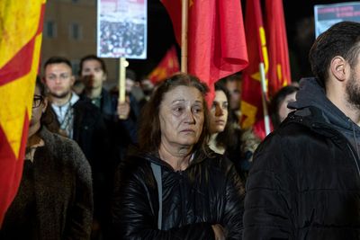 Watch as Greek protesters gather in Athens following deadly train crash that killed 57