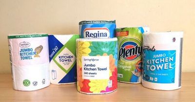 Regina and Plenty kitchen roll compared against Aldi, Tesco, Sainsbury's own-brands