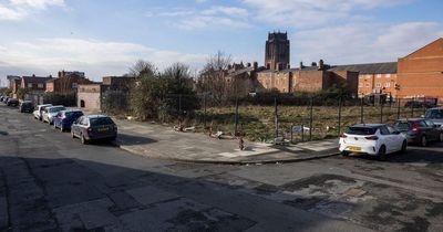 Empty land on south Liverpool street where Hitler family lived before WWI