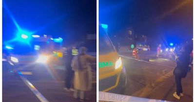 Man cut from car and taken to hospital after five-vehicle smash