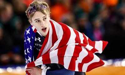 US teen Jordan Stolz is first man to win three individual golds at speed skating worlds
