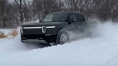 Finally Testing Rivian R1T Snow Mode: Winter Came Late This Year