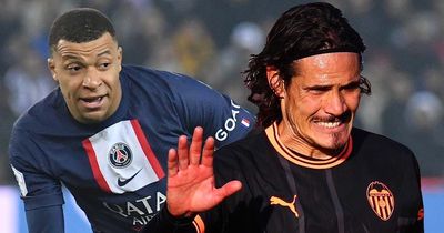 Edinson Cavani sends message to Kylian Mbappe after PSG goal record is broken