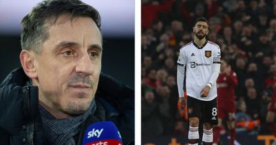 Gary Neville labels Bruno Fernandes a 'disgrace' as Liverpool humiliate Man United