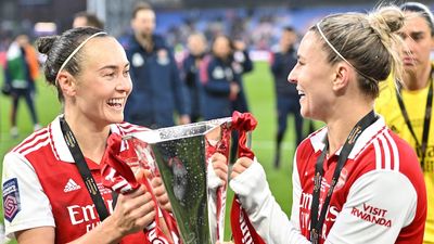 Arsenal's Matildas duo Steph Catley and Caitlin Foord defeat Sam Kerr's Chelsea in Women's League Cup final