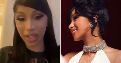 Cardi B leaves fans speculating that she has already removed her face tattoo