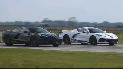 Watch Hennessey's Supercharged Corvette Race A Stock C8