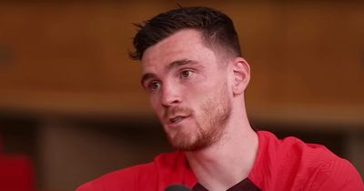 Andy Robertson wasn't impressed with Mohamed Salah's reaction to Liverpool record