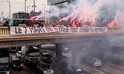 Protests and disruption in France as transport workers start strikes