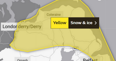 New Northern Ireland weather warning for snow and ice issued by Met Office