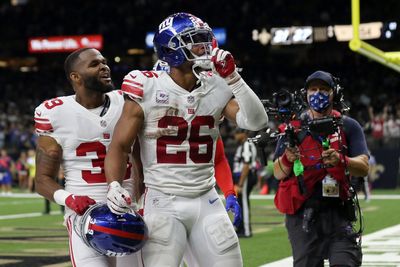 Giants had positive last-second meeting with Saquon Barkley