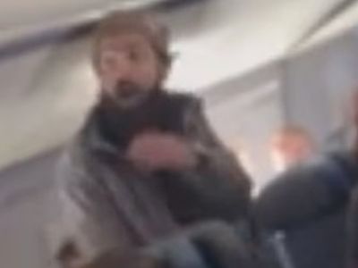 Man arrested after ‘stabbing United Airlines flight attendant with broken spoon’