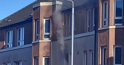 Glasgow tenement blaze leaves woman in hospital as four fire engines sent to scene