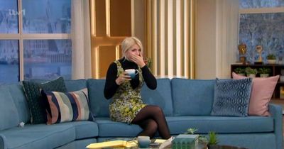 Holly Willoughby interrupts interviewee with another coughing fit as Phil steps in