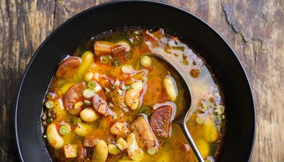 Chorizo enlivens a wintry Spanish white bean stew