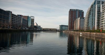 Man rushed to hospital after being rescued from water at Salford Quays