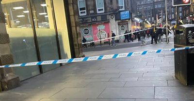 Glasgow city centre disturbance leaves man in hospital as police cordon off shop