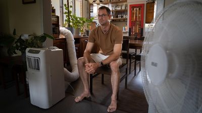 This summer it reached 39 degrees inside Charles's rental home