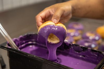 ‘What is this flavour?’: why Australian desserts have turned bright purple