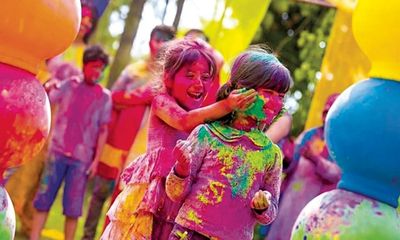 Holi being celebrated througout the country with joy and enthusiasm