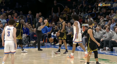 Warriors’ Jordan Poole received a bizarre technical foul after a bounce pass to a referee