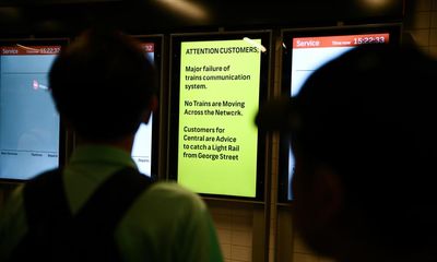 ‘Avoid train travel now’: Sydney’s rail network grinds to a halt after communications fault