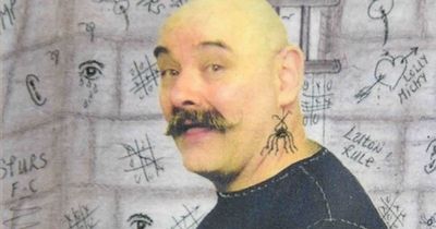Disturbing sketch by Charles Bronson with inmate's eye gouged by machinery on sale