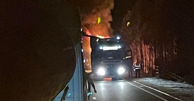 'Whisky lorry' bursts into flames on A9 causing 13 mile diversion