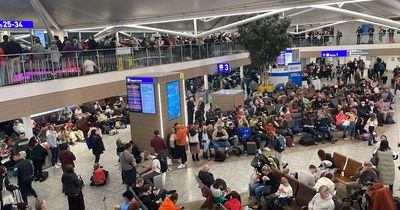 Bristol Airport 'disarray' as departure lounge packed with thousands of delayed passengers