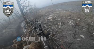 Dramatic helmet-cam footage shows Ukrainian troops storming Russian trench