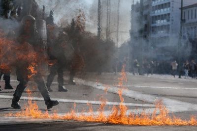 Greece protests: Strikes halt transport as thousands march over train crash