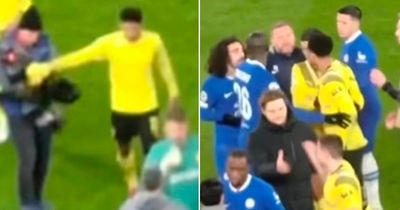 Jude Bellingham shoves Chelsea star and pushes camera in new footage of full-time fury