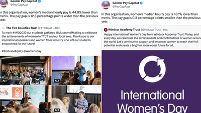 Twitter bot savagely calls out companies’ gender pay gaps in response to International Women’s Day tweets