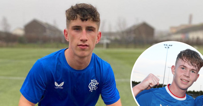 Linfield teens celebrating after sealing big moves to Rangers