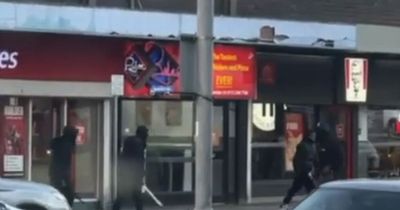 Dramatic group machete fight on Harehills street caught in broad daylight footage