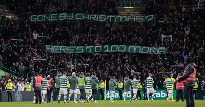 Ange Postecoglou 'here's to 100 more' banner as Celtic boss' landmark hailed with Christmas quip