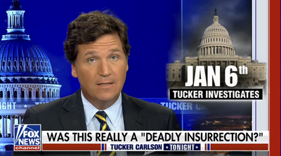 Tucker Carlson calls critics ‘sociopaths’ and accuses Merrick Garland of lying about Jan 6 officer deaths