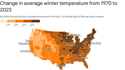 Winter is the fastest-warming season for continental U.S.