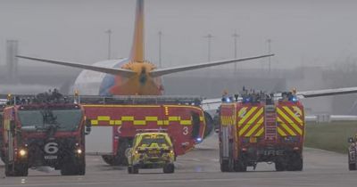 Emergency crews meet Jet2 flight on Manchester Airport runway after London Stansted diversion