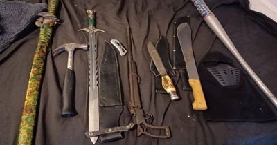 Samurai swords and machetes among terrifying cache of weapons seized by police