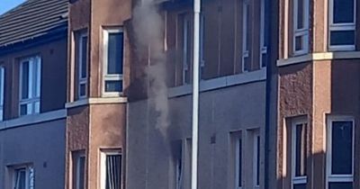 Woman dies in hospital after blaze at block of flats in Glasgow