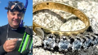 Diamond engagement ring lost two years ago in Parramatta River found by metal detectorist