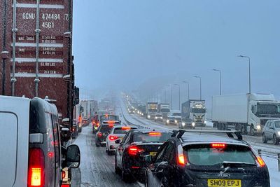 Drivers tell of ‘never-ending’ tailbacks on snowbound M62