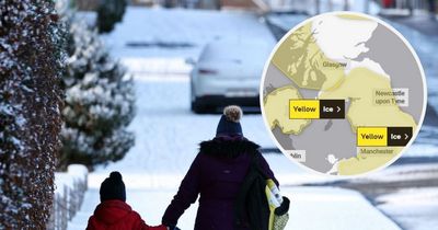 Met Office issues new yellow weather warning over ice 'hazard' after Storm Larisa brings snow to North East